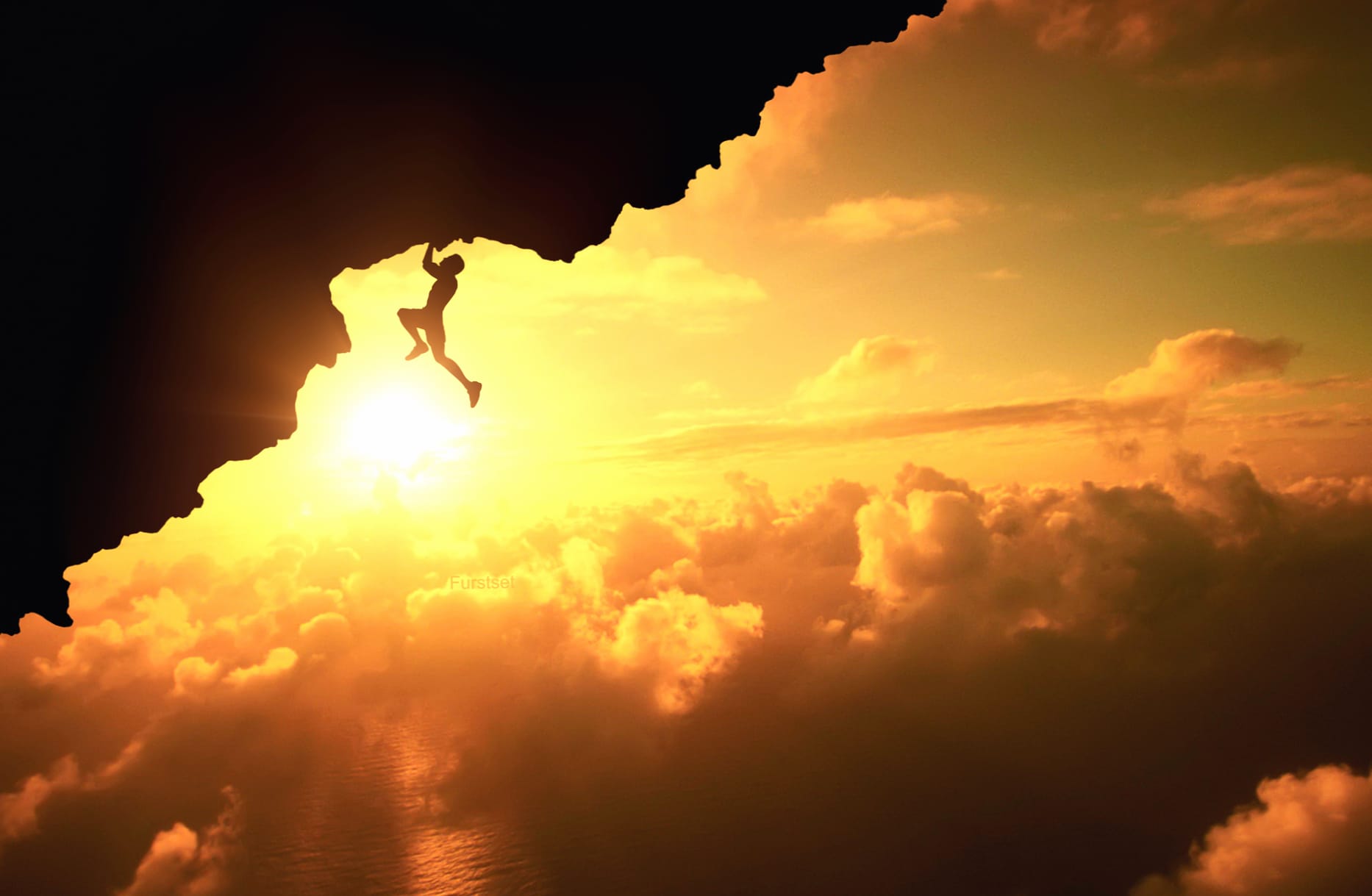 Sun Cloud Sky Silhouette Climbing Sports wallpapers HD quality