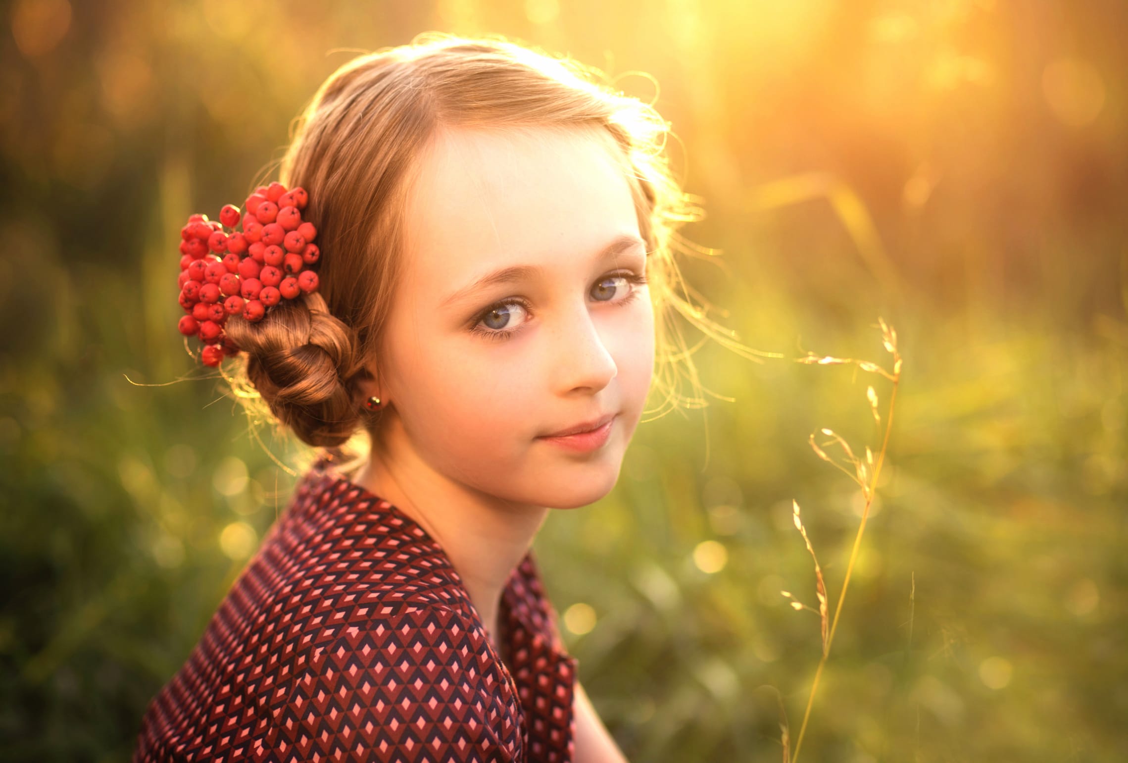 Sunny Bokeh Blue Eyes Blonde Photography Child wallpapers HD quality