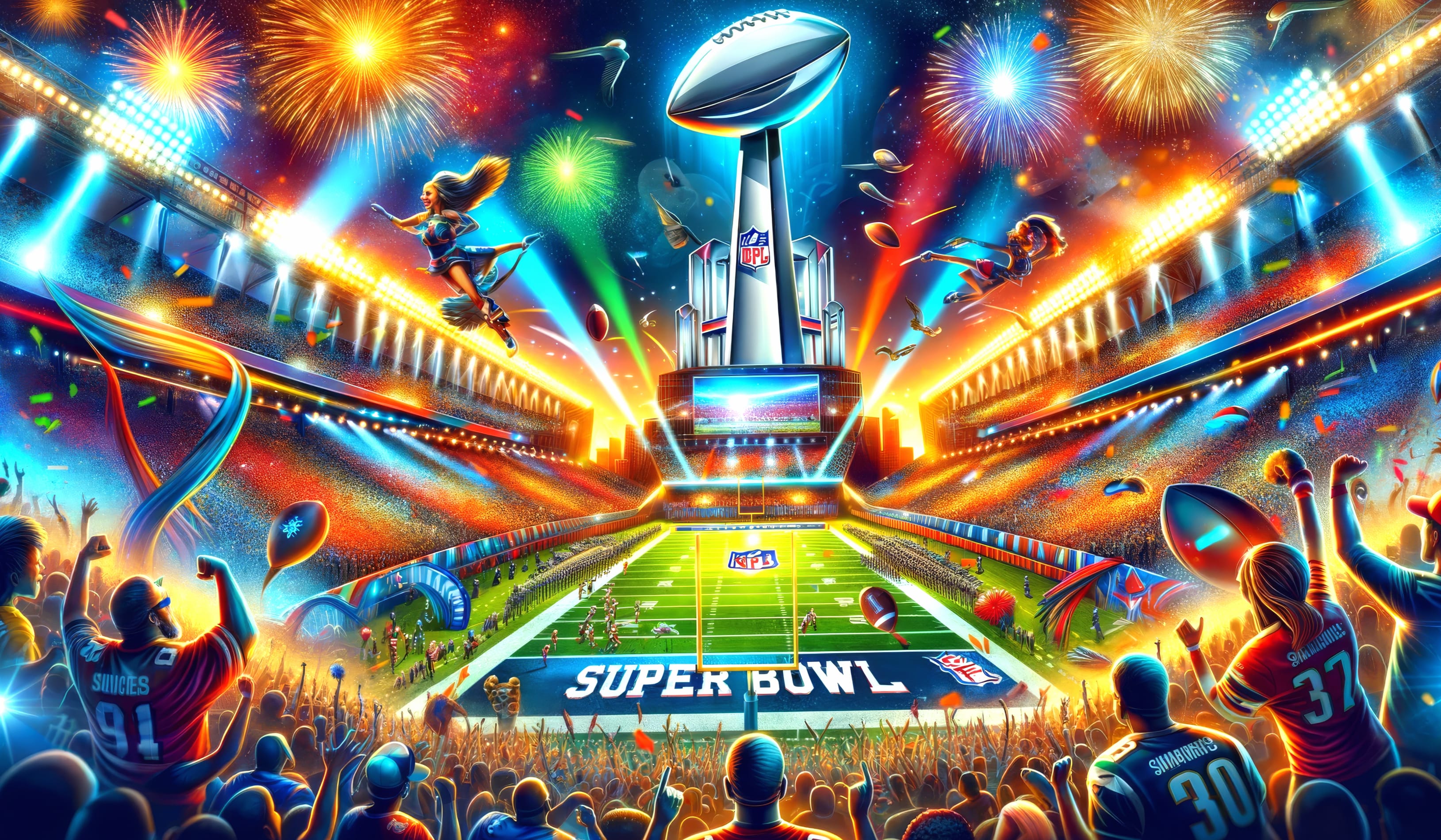 Super Bowl Football Race For The NFL Trophy Wallpaper wallpapers HD quality