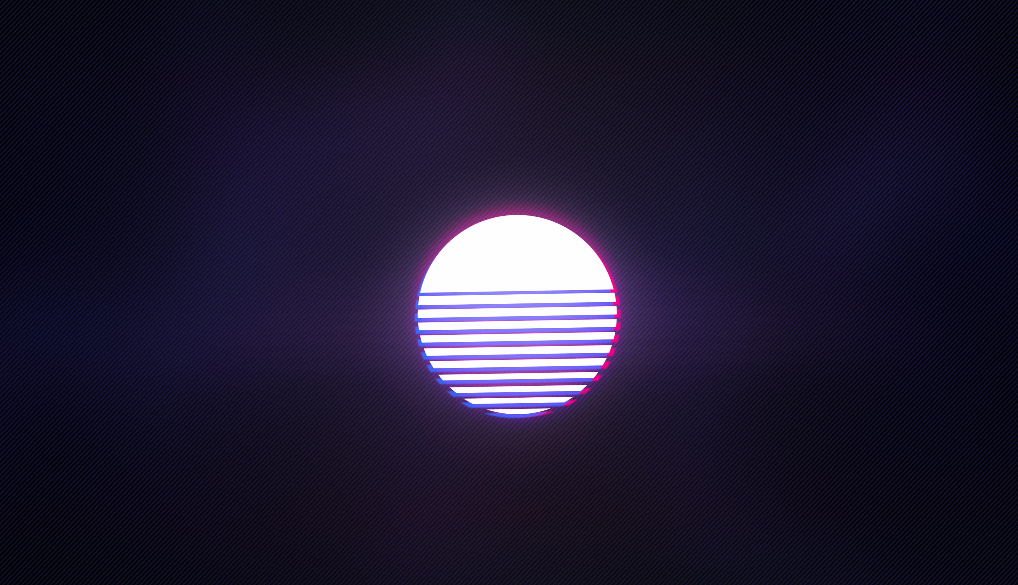 Synthwave white sun at 1600 x 1200 size wallpapers HD quality