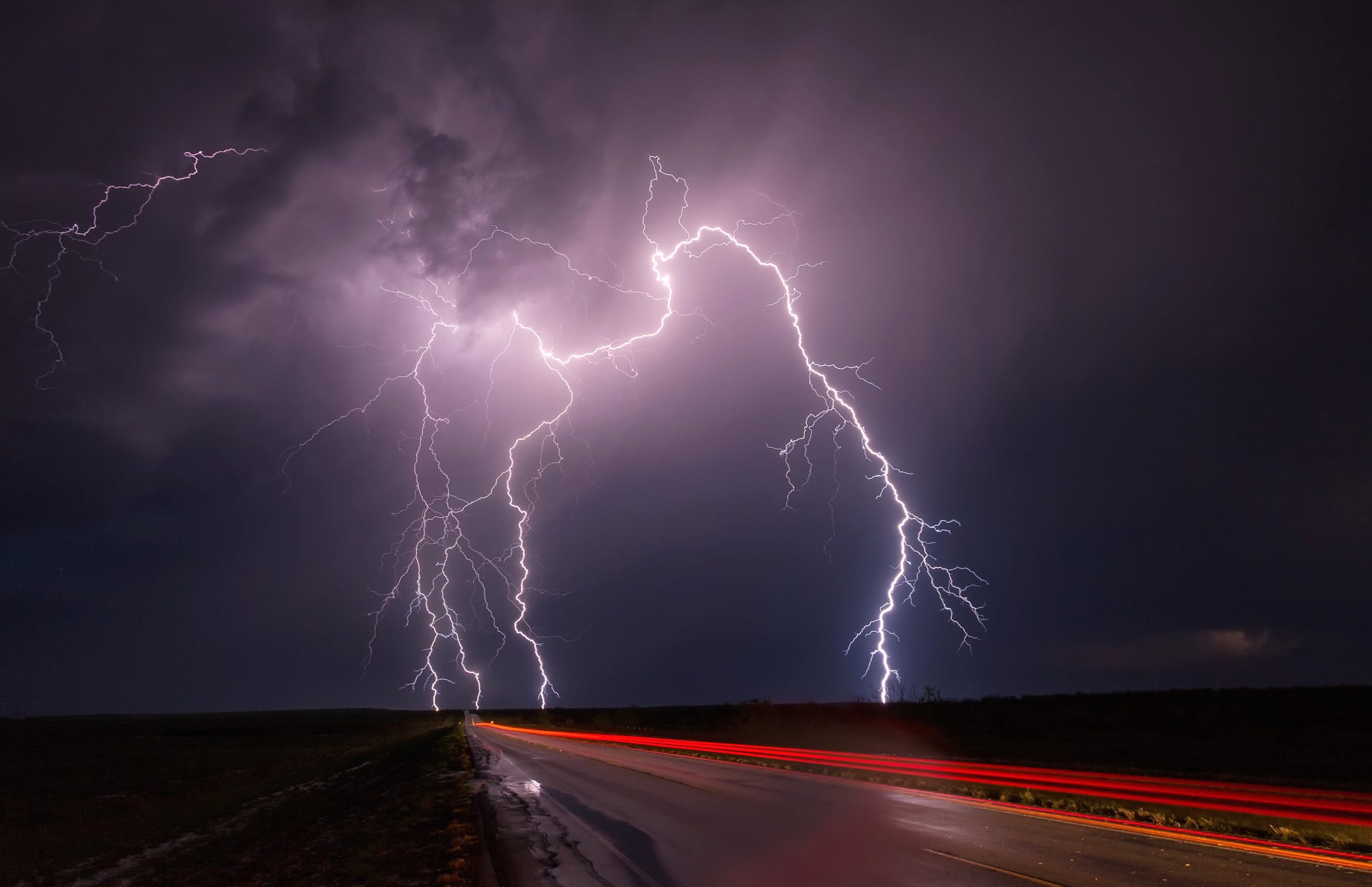 Time Lapse Landscape Road Sky Night Photography Lightning wallpapers HD quality