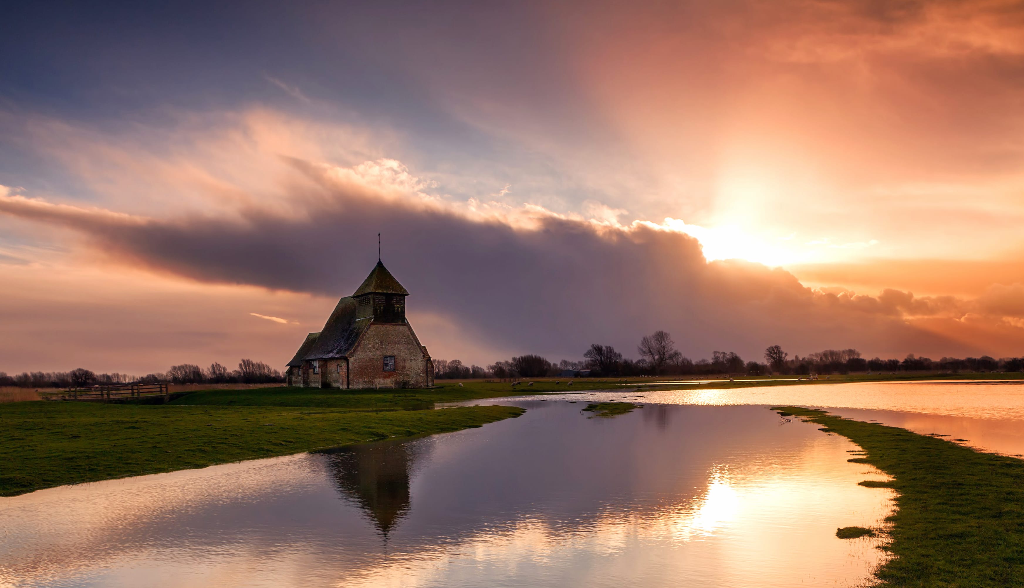 Tranquil Sunset Reflection - at 2560 x 1440 HD size wallpapers HD quality