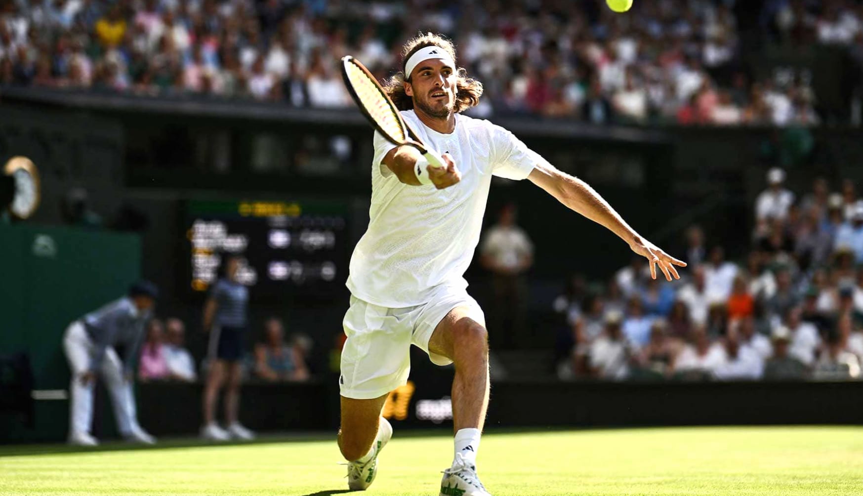 Tsitsipas at Wimbledon 2023 at 640 x 1136 iPhone 5 size wallpapers HD quality