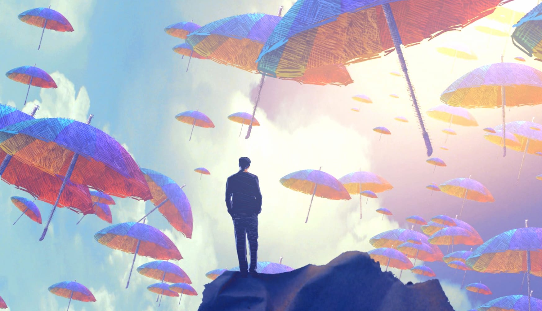 Umbrella Dreamscape at 1366 x 768 HD size wallpapers HD quality