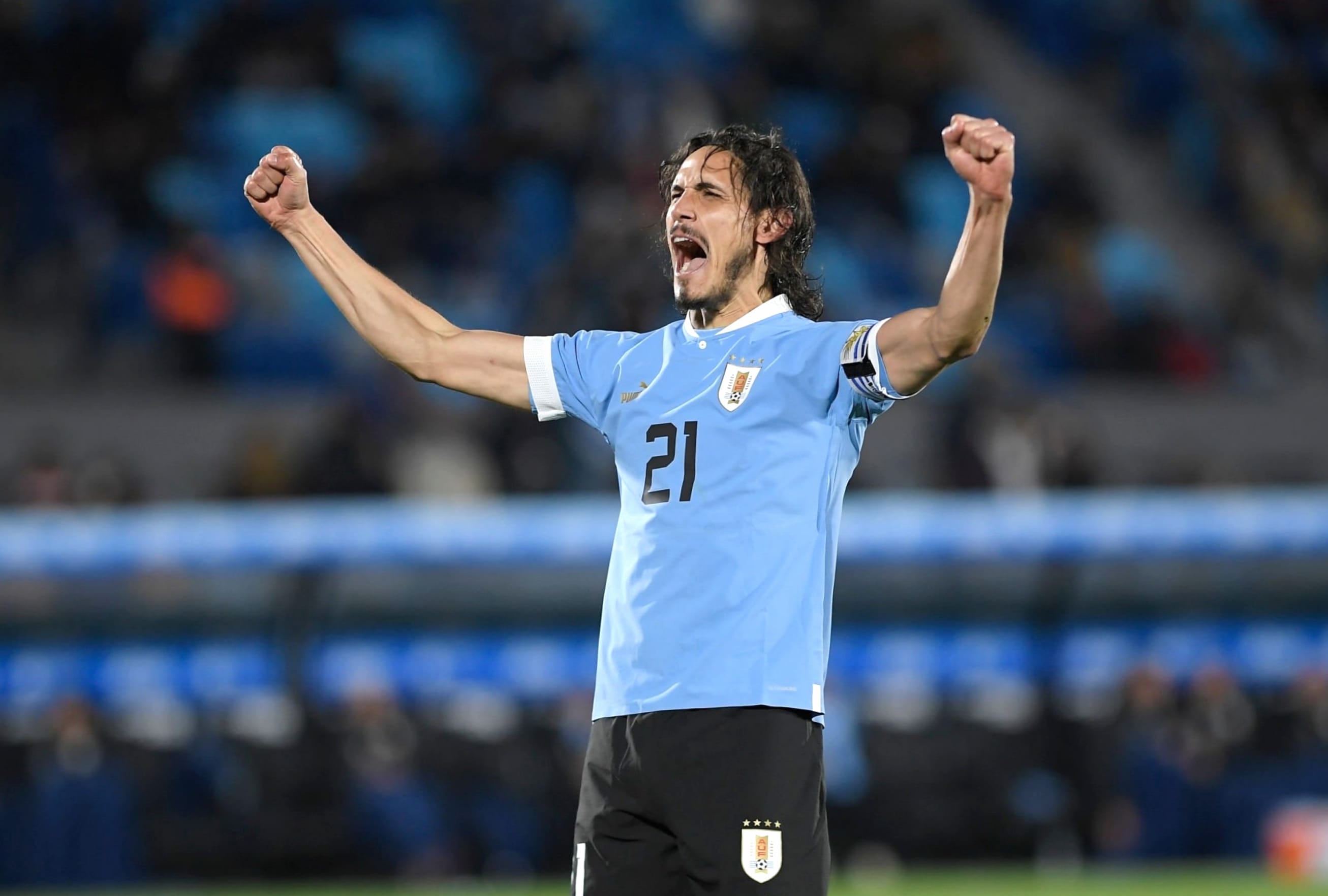 Uruguay National Football Team Edinson Cavani Sports at 2048 x 2048 iPad size wallpapers HD quality