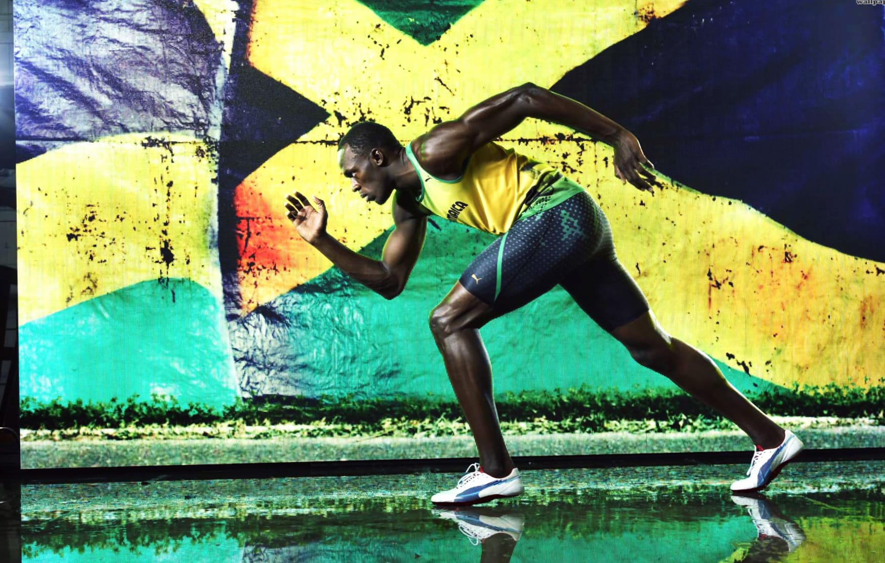 Usain Bolt Dynamic Celebrating Sports Excellence wallpapers HD quality