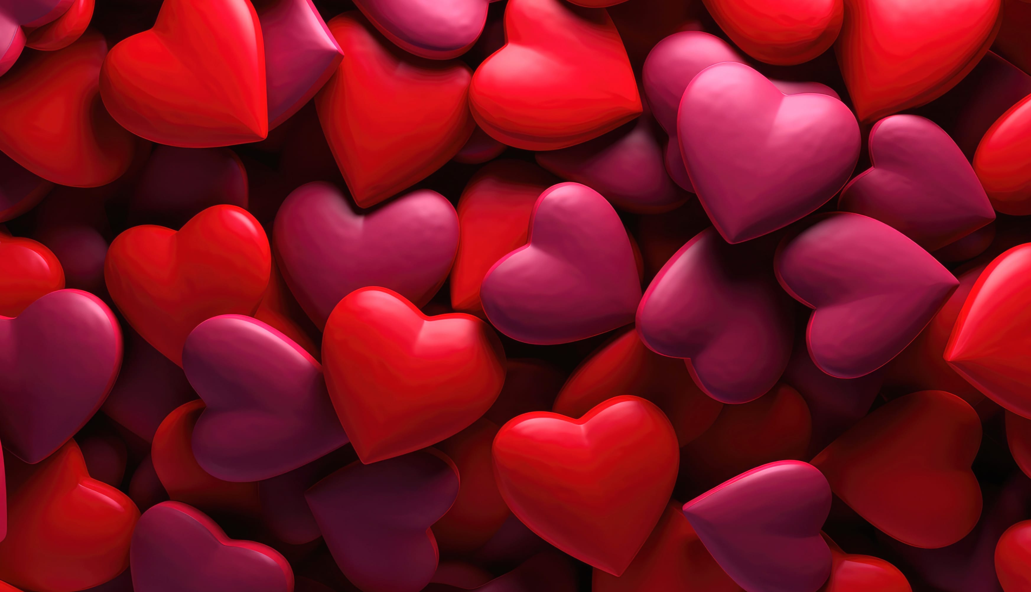 Valentine Red hearts wallpapers HD quality