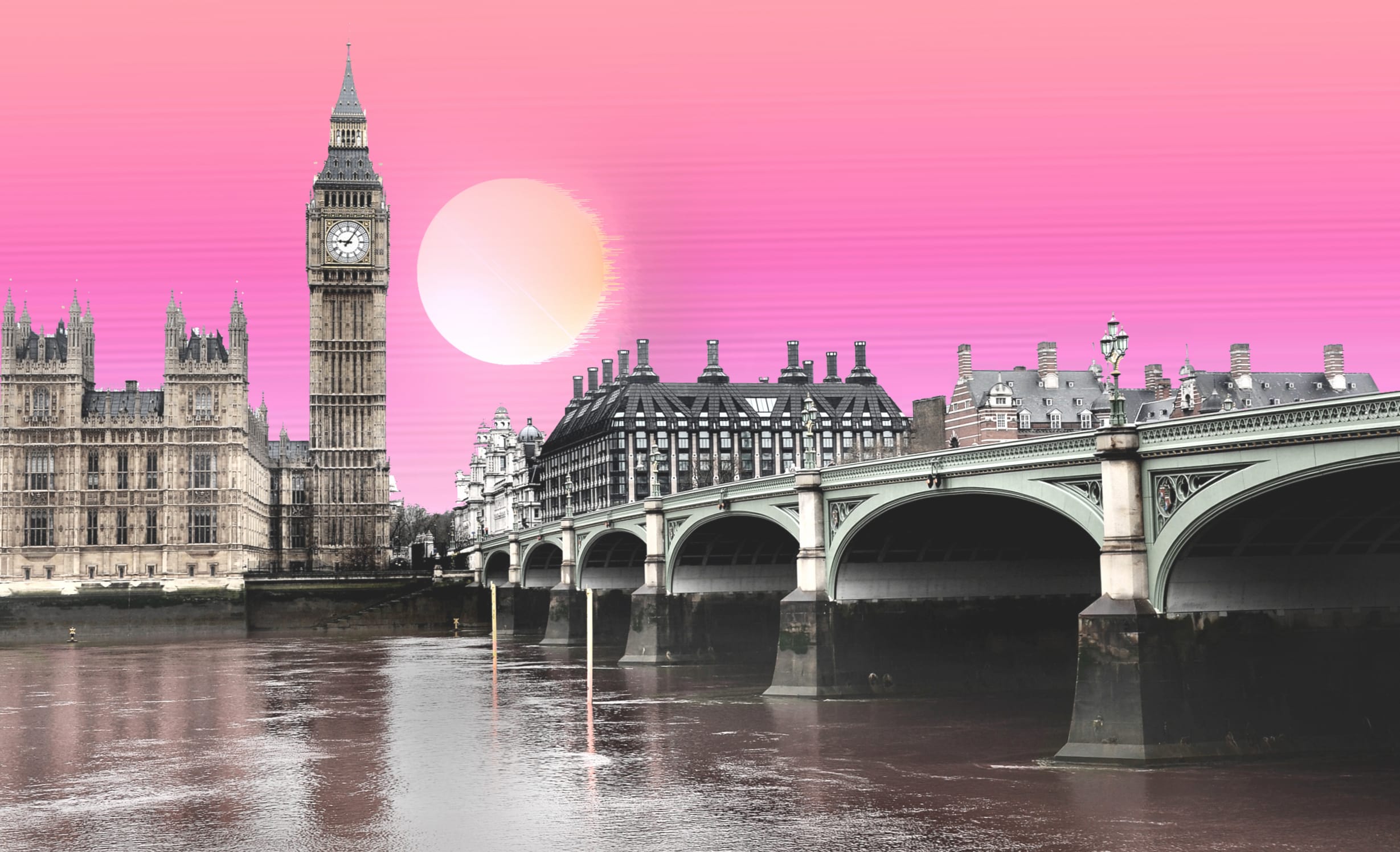 VaporWave the Big Ben wallpapers HD quality