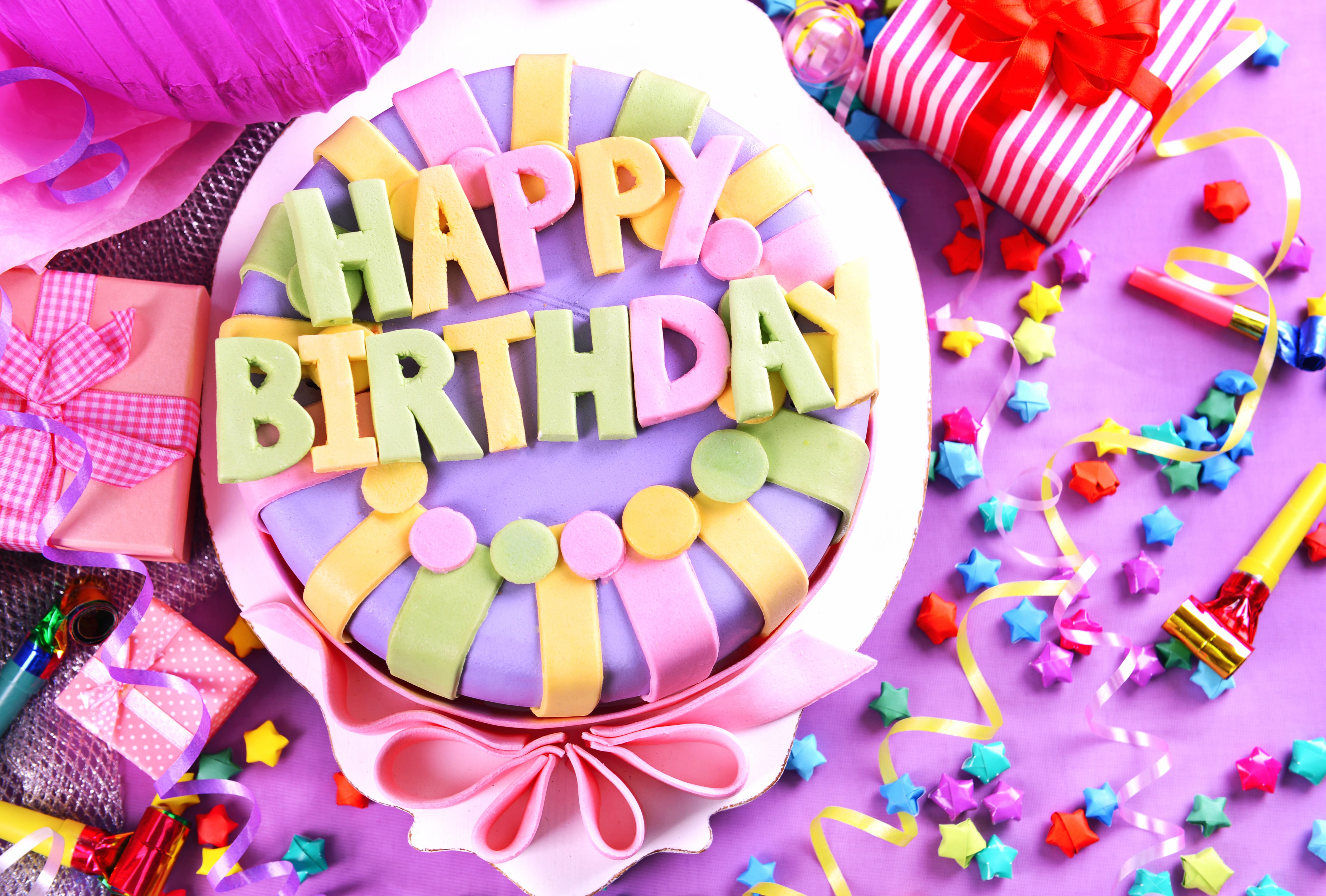 Vibrant Birthday Celebration Cake - wallpapers HD quality