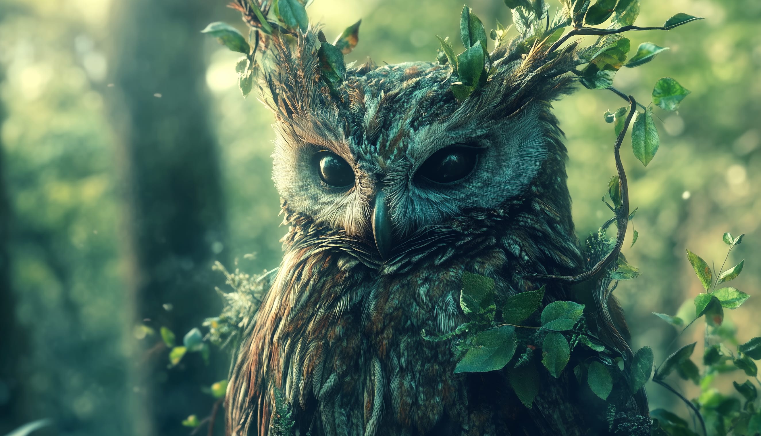 Whimsical Woodland Owl HD Fantasy Wallpaper wallpapers HD quality