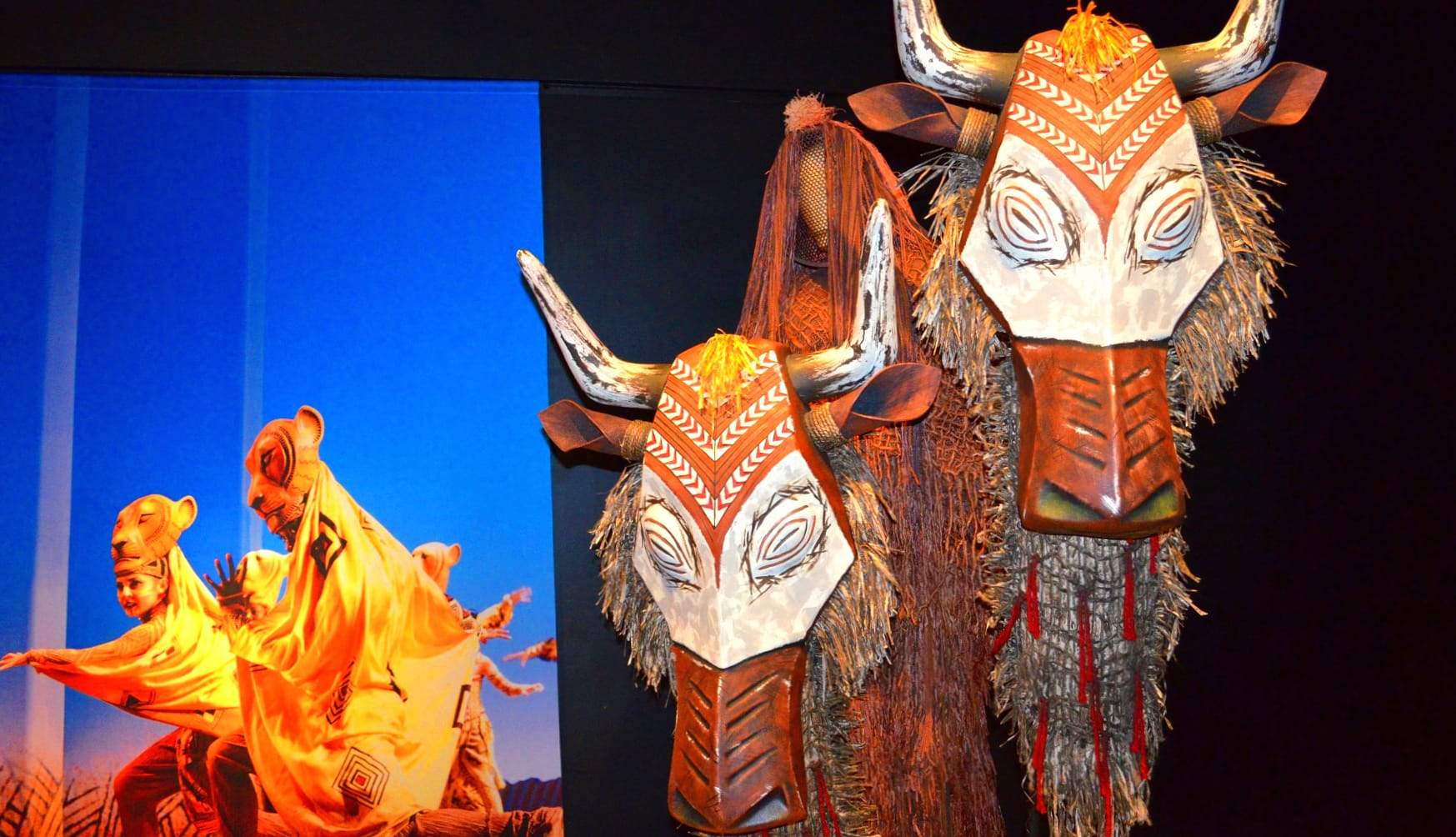 Wildebeest Mask From The Lion King Musical Exhibit in Brisbane wallpapers HD quality