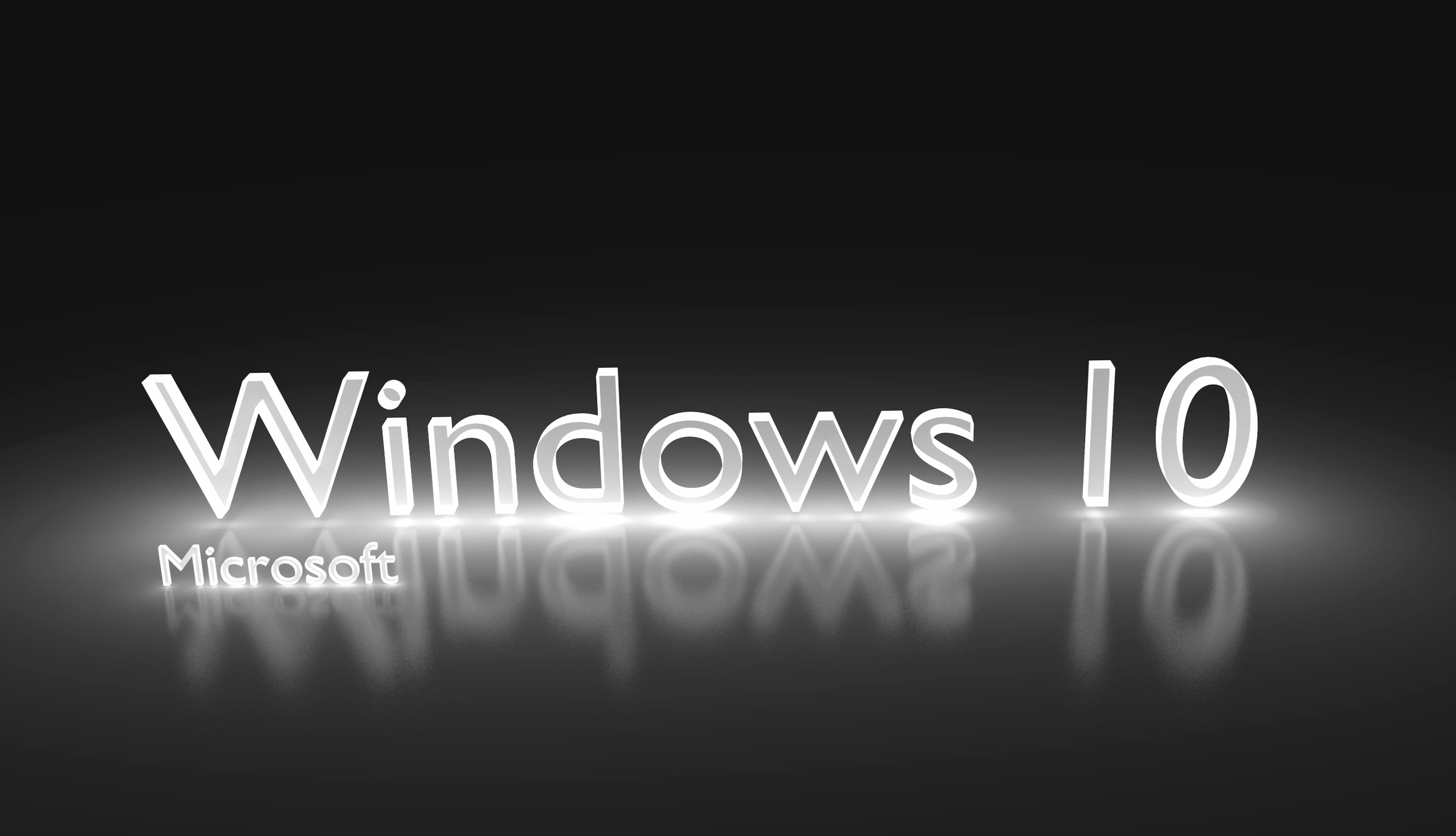 Windows 10 glowing white at 1600 x 1200 size wallpapers HD quality