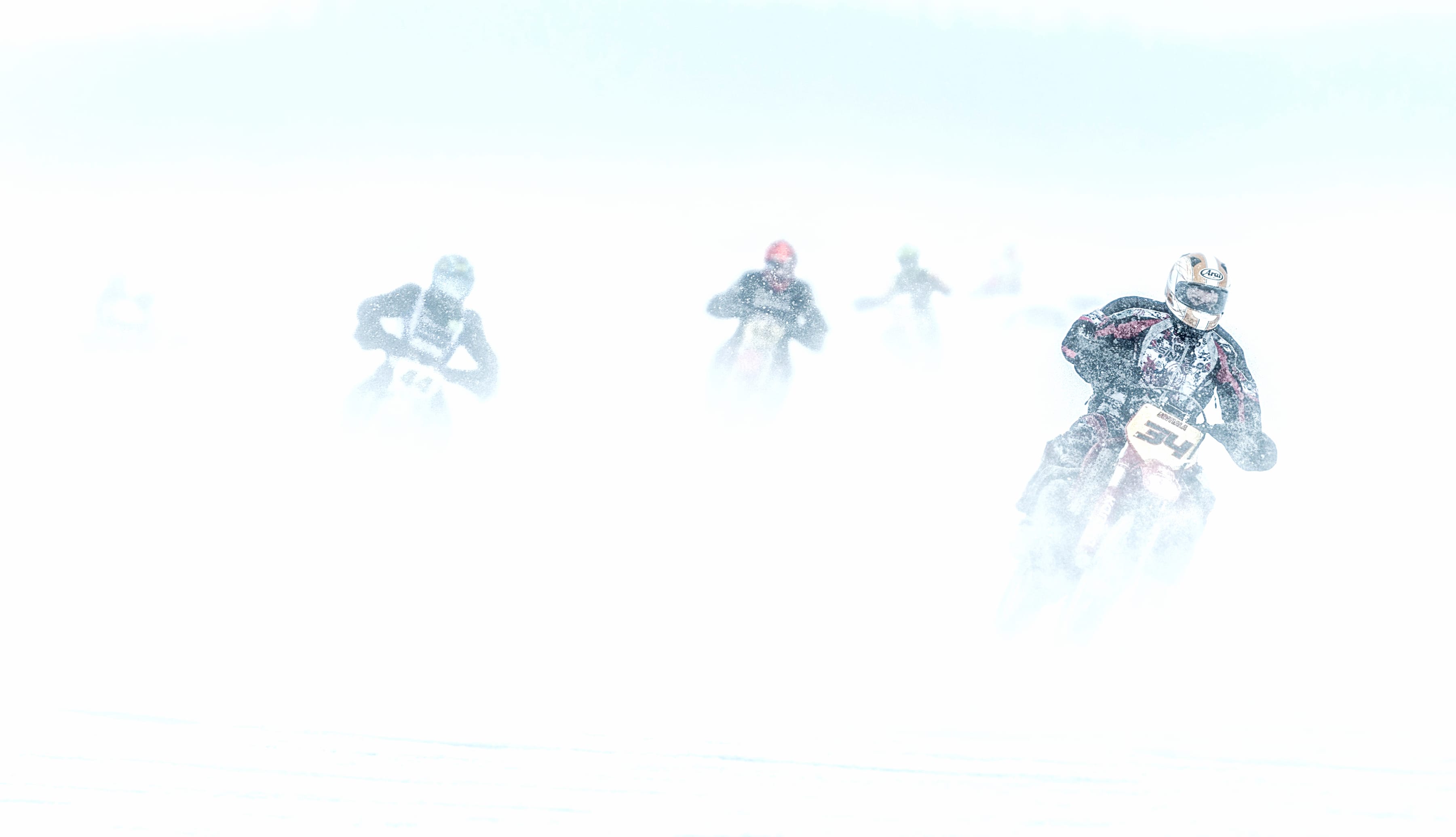 Winter Motocross Race at 2560 x 1440 HD size wallpapers HD quality