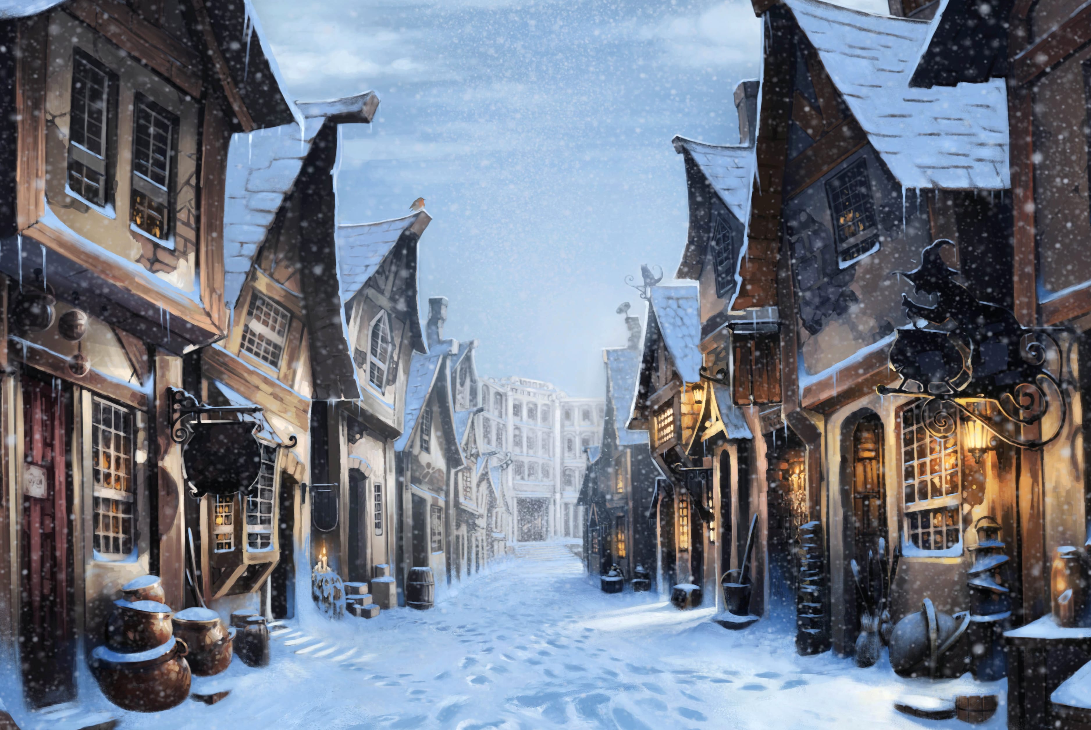 Winter Wonderland in Diagon Alley - wallpapers HD quality