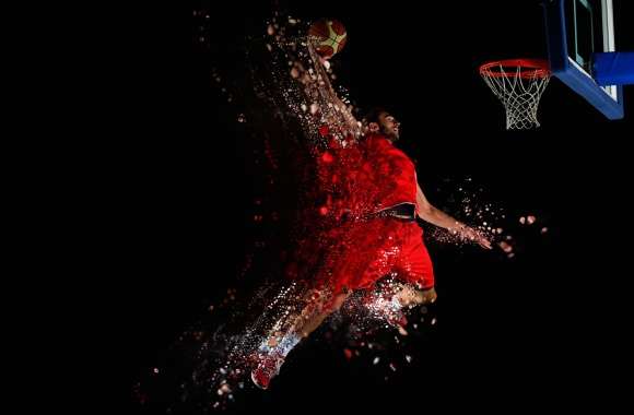 4K Ultra HD Basketball Dunk Wallpaper