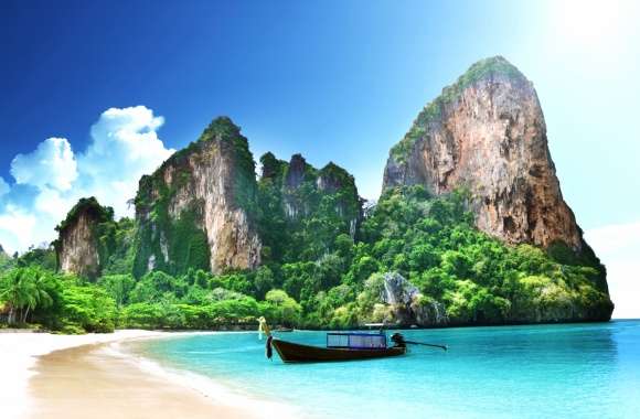 4K Ultra Scenic Railay Beach in Thailand