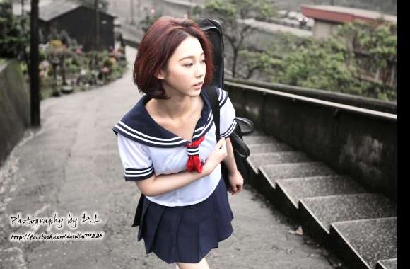 4K Ultra Taiwanese School Uniform Model