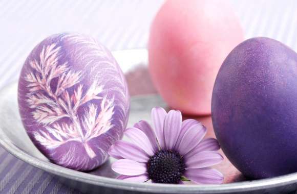 # Easter Delight of Colorful Eggs and Blooms