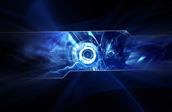 Abstract Blue Technology Stunning