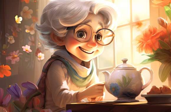 AI Art Cozy Grandmother