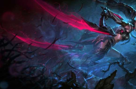 Akali in the Rain Dark Glow from League of Legends