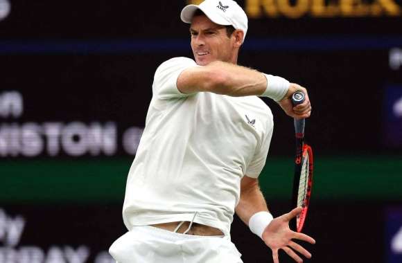 Andy Murray Wimbledon 2023 Action Shot - HD Tennis Wallpaper
