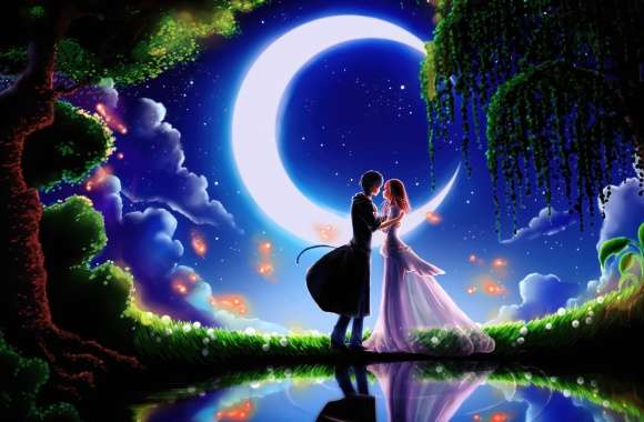 Anime couple Kiss wallpapers hd quality