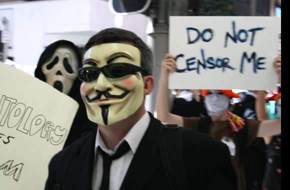 Anonymous Protest - HD Technology Wallpaper