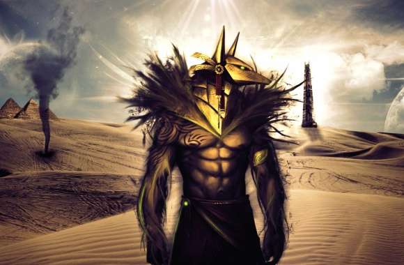 Anubis Tornado Desert Fantasy