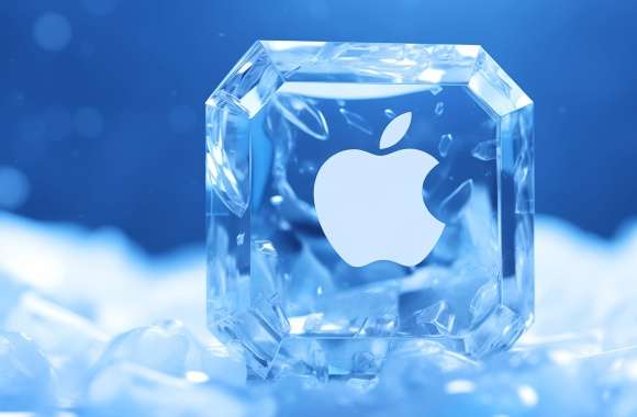 Apple Logo Crystal Design