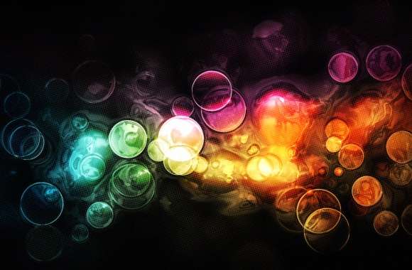 Artistic Colorful Bubble Circles -