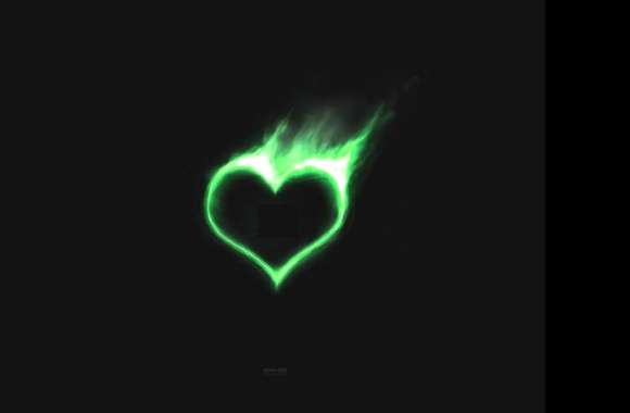 Artistic Green Heart -