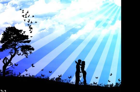 Artistic Love Silhouette -