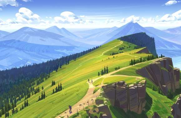 Artistic Mountain Path -