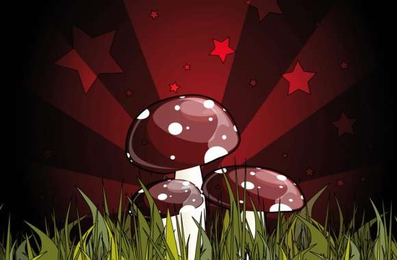 Artistic Mushroom Wonderland - wallpapers hd quality