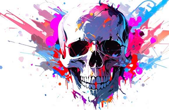 Artistic Skull Wallpaper