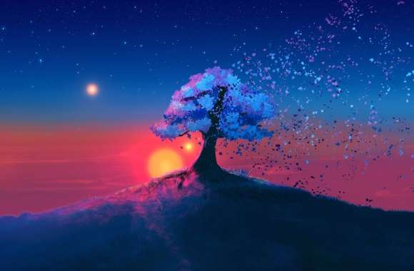 Artistic Twilight Tree -