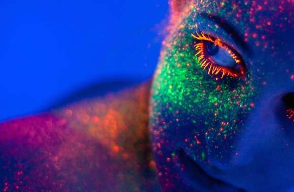 Artistic Woman in A Vibrant Glow