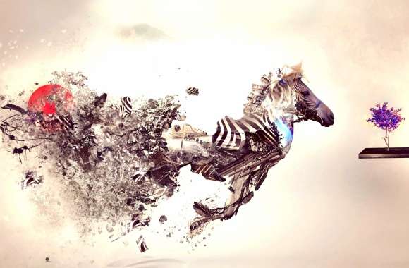 Artistic Zebra Bonsai A Captivating from Japan wallpapers hd quality