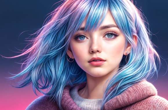 Asian Girl AI art