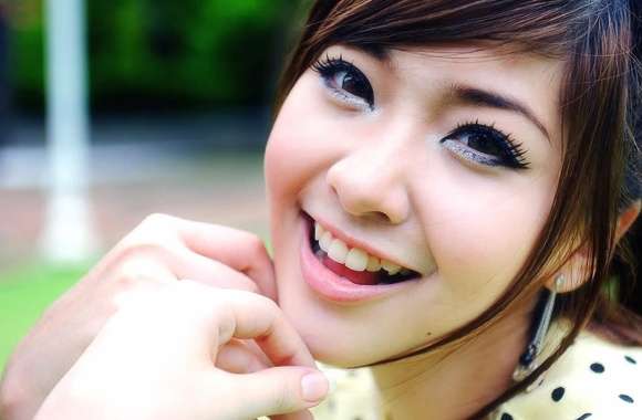 Asian Woman Smiling - wallpapers hd quality