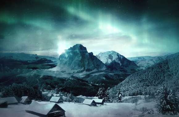 Aurora Borealis Winter Photography Night