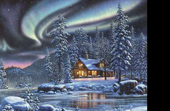 Aurora Borealis Winter Wonderland