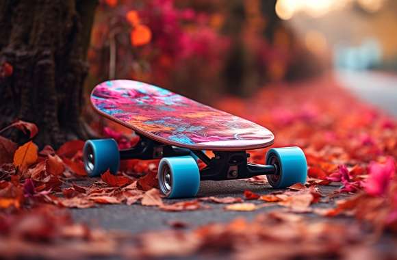 Autumn Skateboard Scene