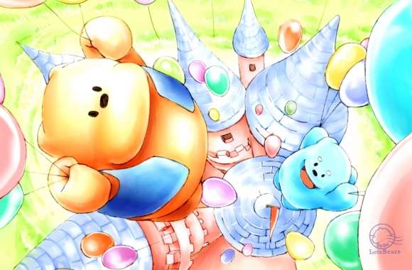 Balloon Teddy Bear Cartoon Cute Holiday Birthday wallpapers hd quality