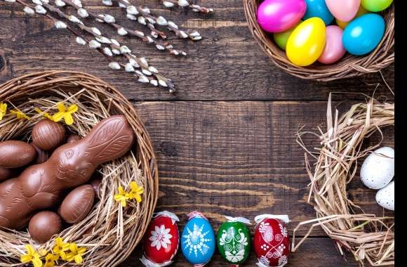 Basket Still Life Easter Egg Chocolate Holiday Easter