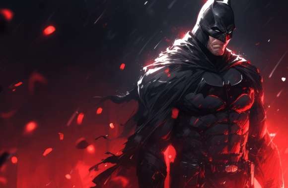 Batman in Red HD Comic Wallpaper