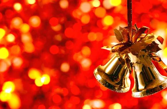 Bell Bokeh Christmas Ornaments Red Holiday Christmas wallpapers hd quality