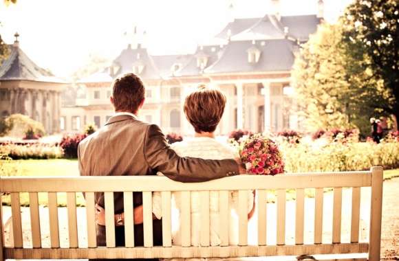 Bench Couple Photography Love