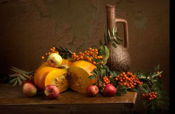 Berry Pumpkin Pitcher Photography Still Life